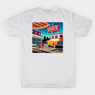 Retro Diner - 90s retro diner pop art T-Shirt